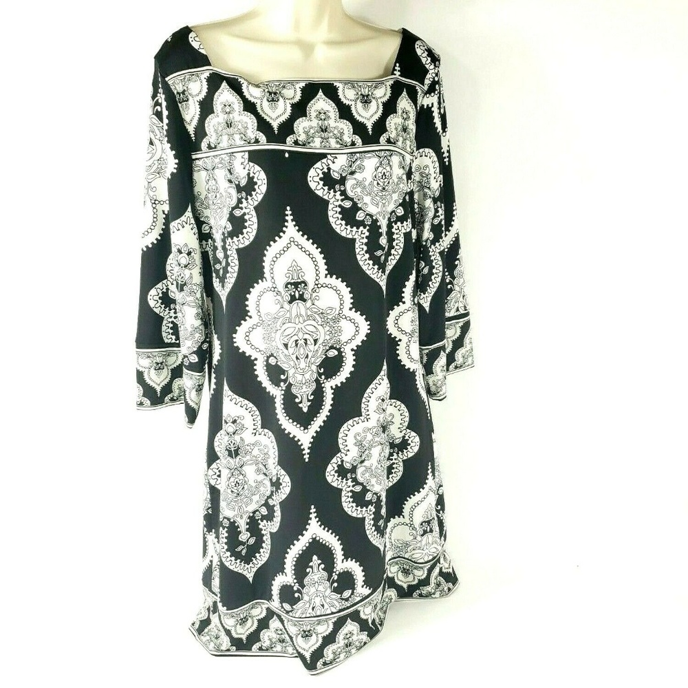 Allison Brittney Sheath Square Neck Eastern Dress